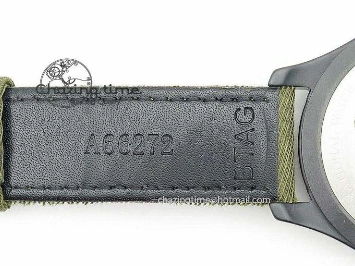 MIROTIME 0309 Big Pilot Top Gun Miramar PVD Plated Titanium on Green Nylon Strap A23J Refined 7398